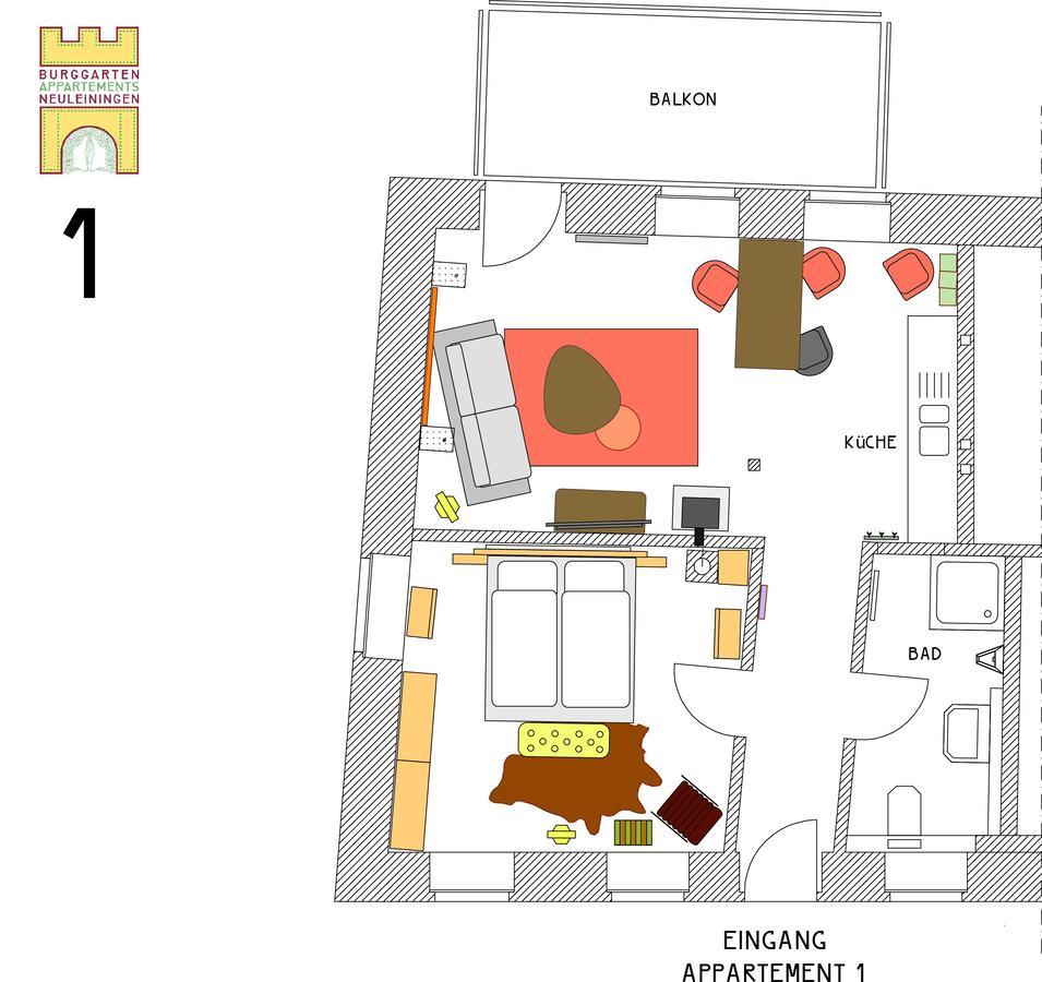 Burggarten Appartements Neuleiningen Ngoại thất bức ảnh